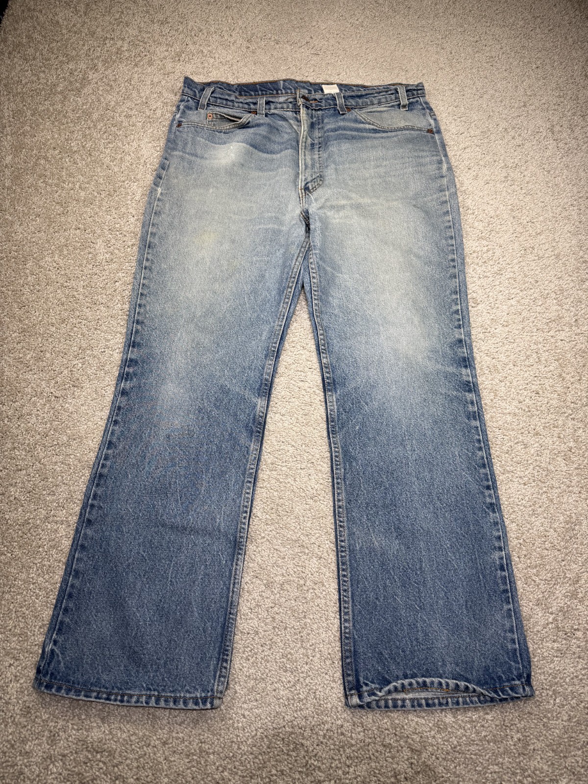 Vintage Levis 517 Jeans Men 38x30 Fits (36x29) Blue Denim Bootcut Orange Tab USA