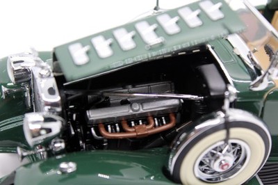 Miniature Danbury Mint Cadillac V-16 Sport Phaeton 1932, échelle 1:6, Verte, Neuve