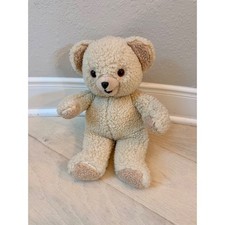 Vintage 1985 Russ Berrie Snuggle Teddy Bear Plush Cream Sherpa Stuffed Animal
