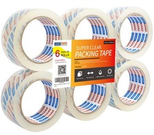 ADHES Heavy Duty Clear Packing Tape 50M Length 4.8cm Width 2.6Mil Thickness