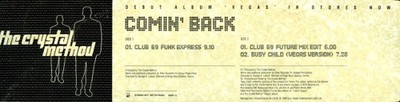 The Crystal Method - Comin' Back (12'', Promo)