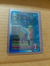 2022 Bowman Chrome Mega Box Danyer Cueva #BCP-173 Blue /150 Texas Rangers 