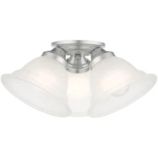 Livex Lighting 40727-81 Wynnewood Flush Mount Painted Satin Nickel