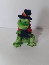 Vintage Gemmy Frog Animated Carol Frog Sings Deck The Halls Works