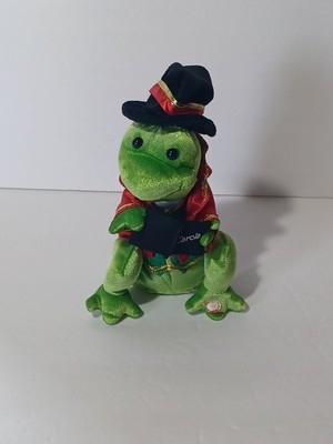 Vintage Gemmy Frog Animated Carol Frog Sings  Deck The Halls  Works! 