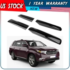 For Toyota Highlander 2008-2013 Black Roof Rack End Cover Cap Replace 4pcs