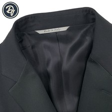 Mens 40 R Canali 1934 Solid Black " Tailored Fit " Notch Wool Tuxedo Jacket