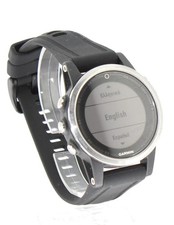 Garmin Watch Fenix 5S  Black Smartwatch Silver bezel *Read Description*