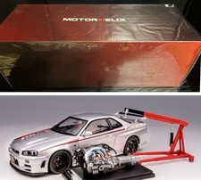 Limited 1/18 Motorhelix Nissan Skyline Gt-R R34 Nismo Customized Silver Motor He