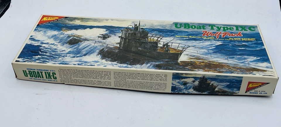 1/200 Nichimo Submarino Alemán U511 U-Boat Tipo IX C Modelo Kit Nuevo en Caja Sellado Foto 3 de 4