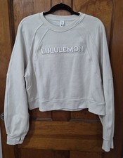 NWOT Women  s Lululemon Athletica Scuba Oversized Pullover Wordmark Sweater M/L