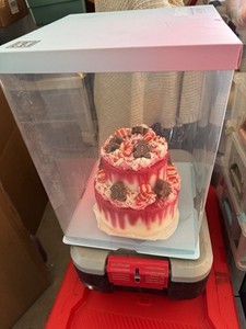 Fake Cake Multi Tier Christmas Cake Gingerbeas Peppermint Patisserie Decor BF1