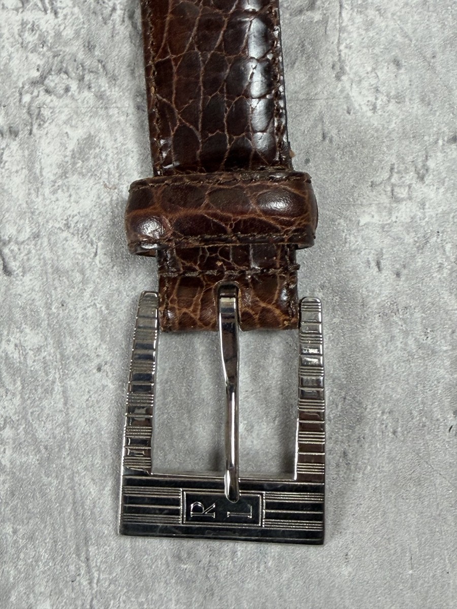 Vintage Ralph Lauren Leather Belt Brown Croc Embossed RL  display picture 1