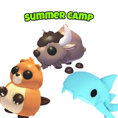 Adopt me Summer Camp Update Pets/Nurse Shark/Beaver/Bison-DELIVERY THE SAME DAY 