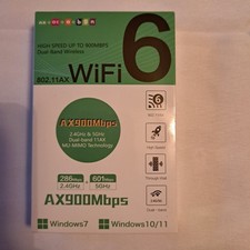 AX900 USB WIFI 6  Bluetooth 5.3/5.4 Comb Adapter Desktop Laptop Unbranded New