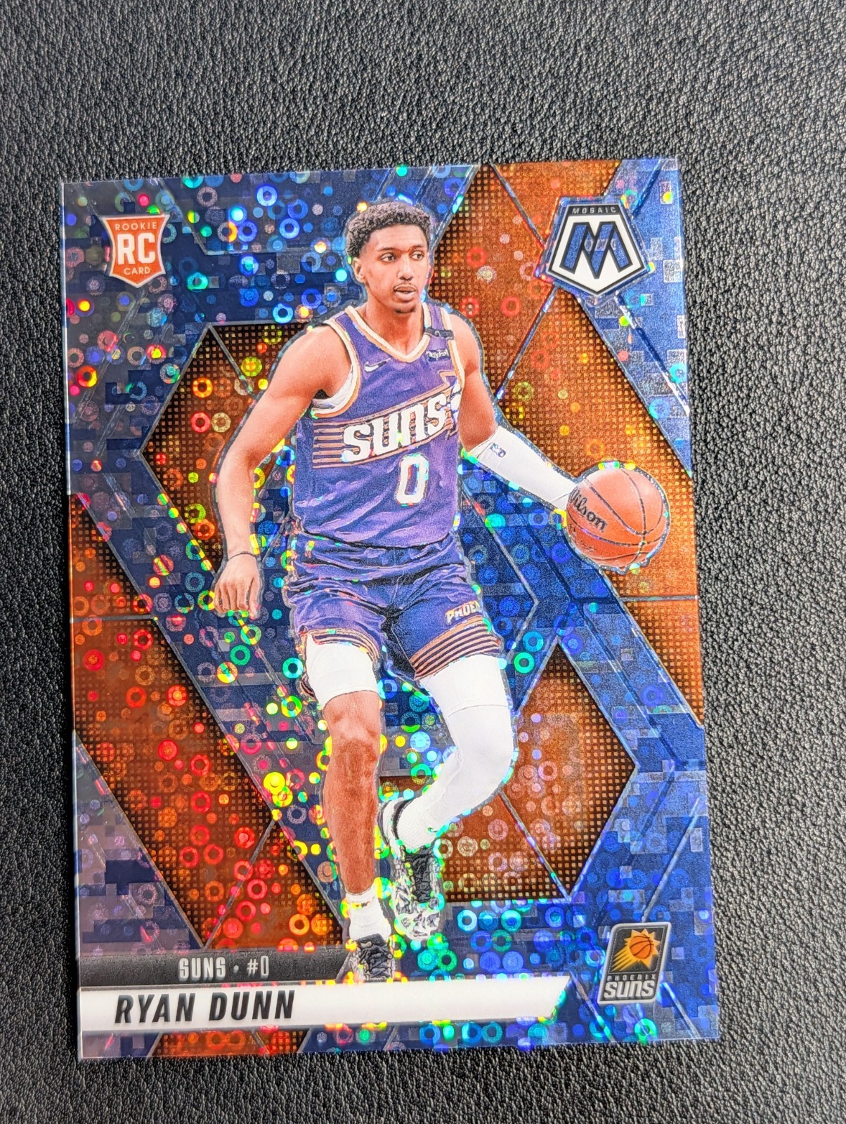 2024-25 Panini Mosaic Ryan Dunn Fast Break Blue Camo /35 Rookie SP #233 Suns