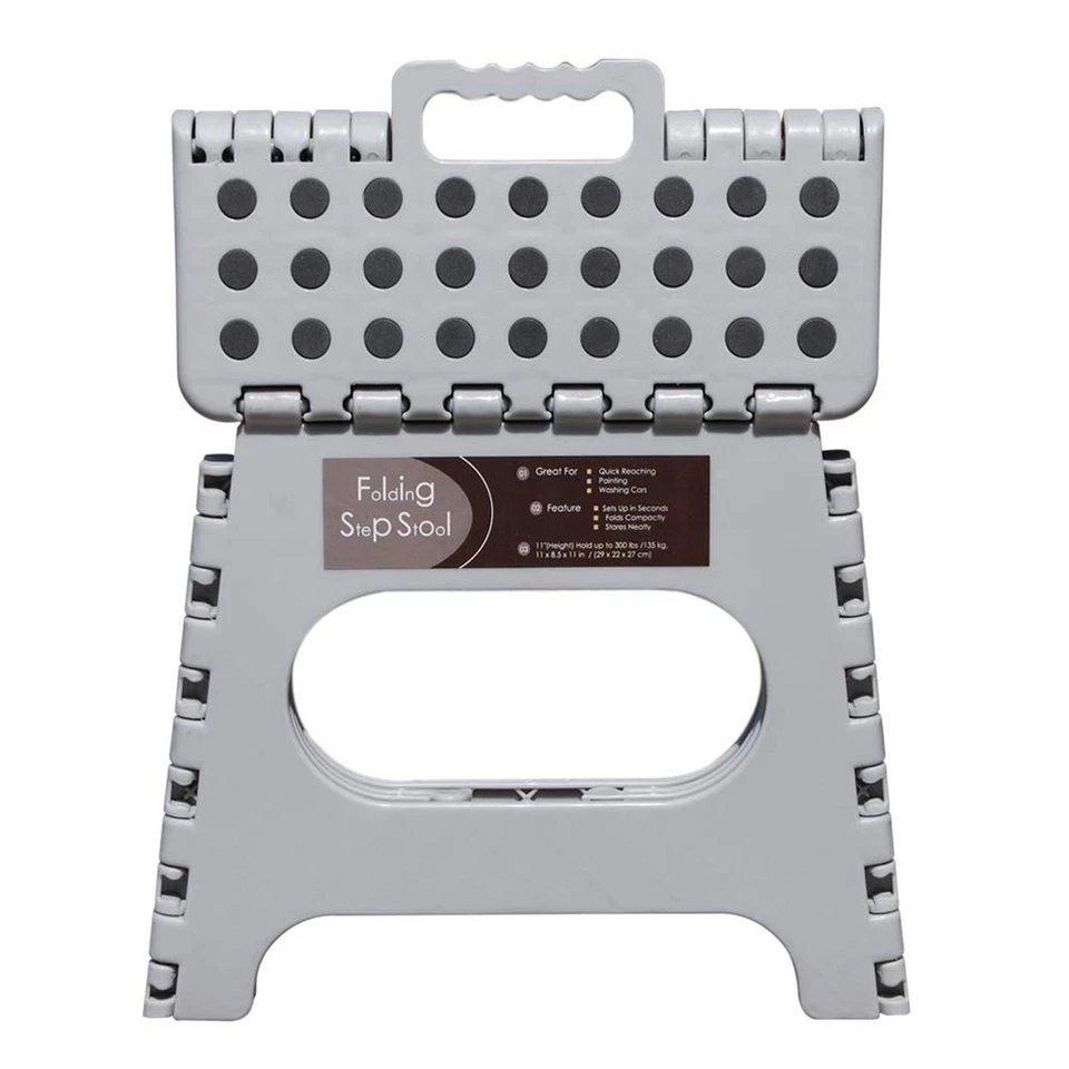 Non-Slip Folding Step Stool, Sturdy Safe Enough - Holds up to 300 Lb - 11 inc... - Image 2 of 4