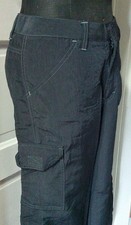 Vintage UNIONBAY Black Slick Nylon Cargo Trouser Pants Slacks 1