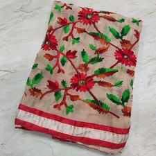 Classic Traditional Punjabi Phulkari Hand Embroidered Bridal Wear Indian Dupatta