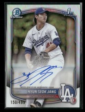 2025 Bowman Chrome Hyun-Seok Jang Silver Refractor 1st Bowman Auto /499 #CPA-HJ