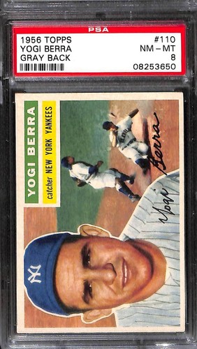 1956 Topps #110 YOGI BERRA PSA 8 NM-MT 08253650