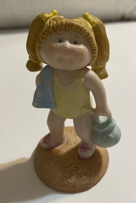 Cabbage Patch Kid Porcelain Collection CPK Sandy Blonde Pigtails ~Bathing Beauty