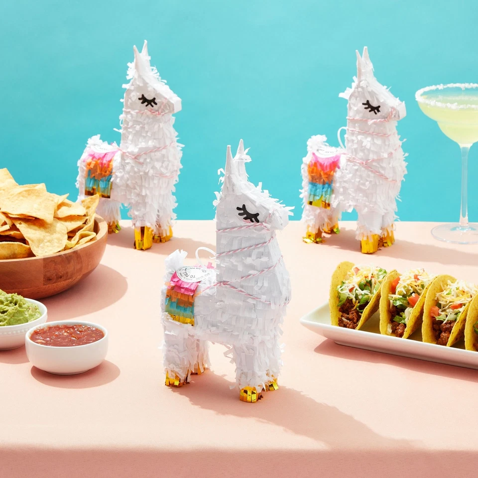 3 Pack Mini Llama Pinatas for Birthday Party, Cinco de Mayo Fiesta, 5x2x10 In - Image 2 of 4