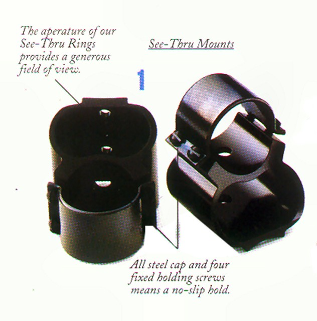 Weaver Seethru Scope Mount Savage 110 111 Pre 2003 One Flat & One