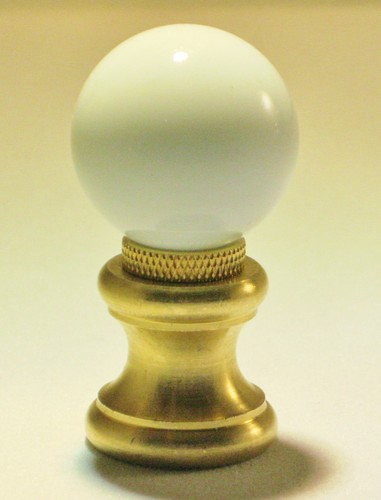 LAMP FINIAL-GLASS ORB IN 12 COLORS-SOLID BRASS BASE W/DUAL THREAD (1-Pc.) - Picture 13 of 40