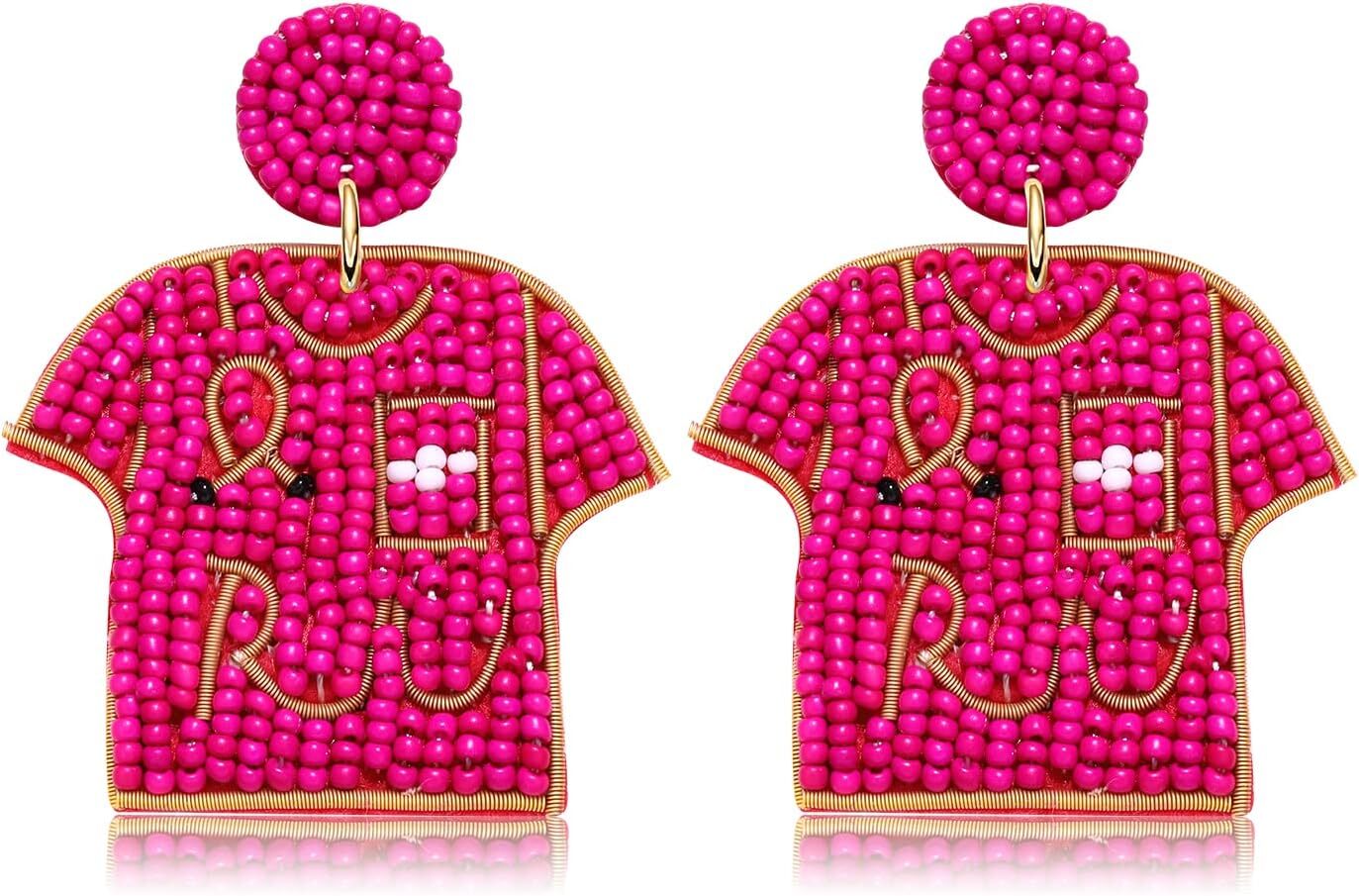 Nurse Earrings Beaded Handmade Nurse Coat Dangle Earring Graduation Gift for Nur