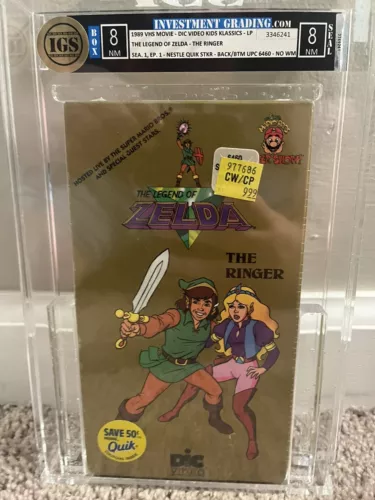 The legend of Zelda VHS brand new Sealed cartoon 1989 The Ringer IGS graded