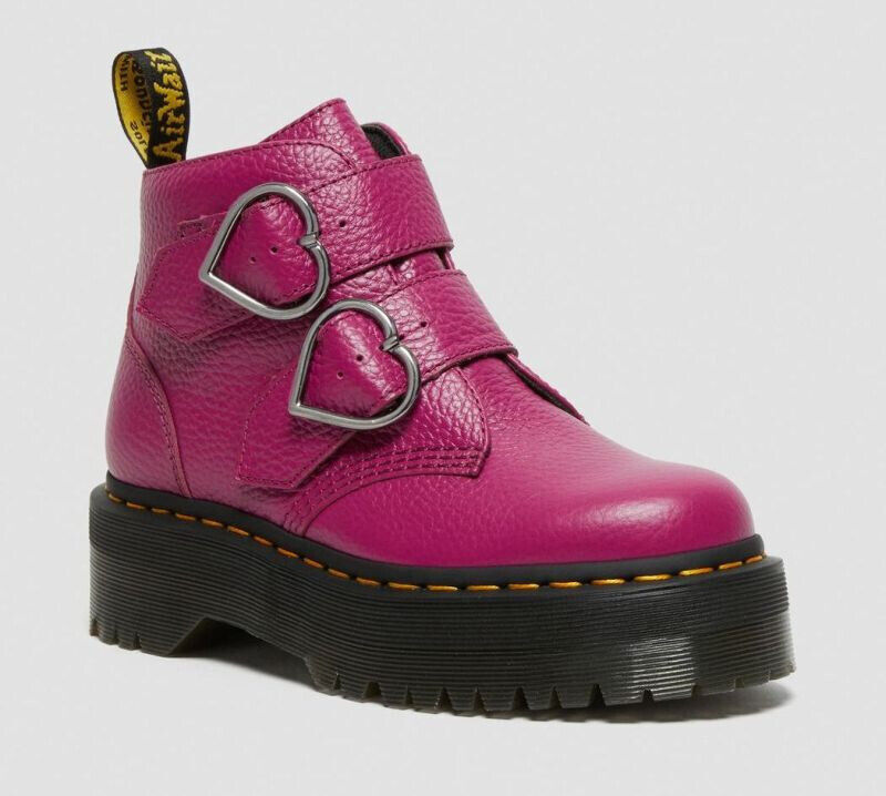 Dr Martens Schnallen Devon Heart Fuchsia 26900673 Classic Doc
