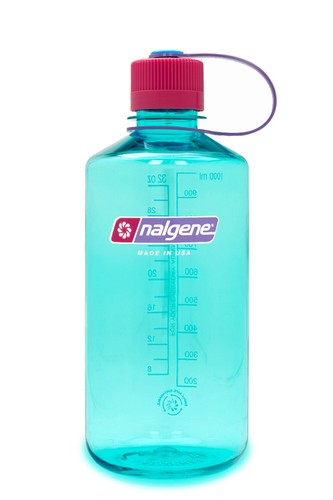 BOTELLA DE AGUA DE BOCA ESTRECHA NALGENE BPA LIBRE DE BPS 1000 ml / 32 oz HECHA EN EE. UU. - Imagen 42 de 47