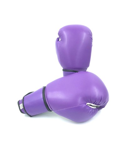 Boxsack Handschuhe Boxtraining Kampf Kickboxen royal lila unbedruckt uni - Bild 4 von 9