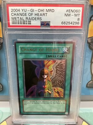 Yugioh Change Of Heart Ultra Rare MRD-EN060 PSA 8 Low POP Metal Raiders | eBay Yugioh Change Of Heart Ultra Rare MRD-EN060 PSA 8 Low POP Metal Raiders | eBay