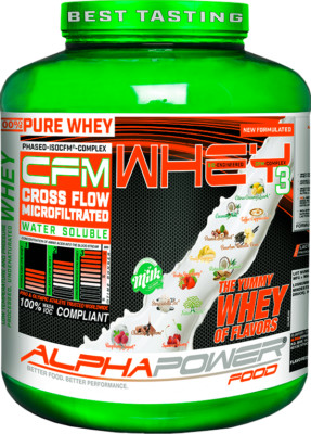 ALPHAPOWER FOOD  CFM 100% Whey Protein 3-Complex 2 kg Dose