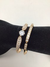 Xuping rose gold tone and crystal braclet set...