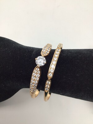 Xuping rose gold tone and crystal braclet set-Wedding set