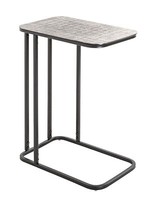 Haku Beistelltisch Schwarz-Silber Couchtisch Wohnzimmertisch Metalltisch Tisch