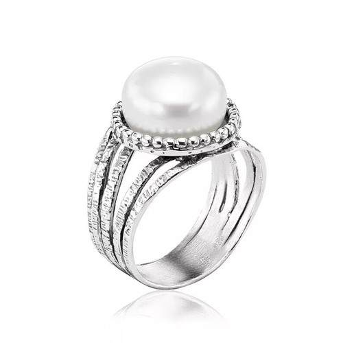 Pearl Statement Ring Handmade Solid 925 Sterling Silver Gift All Size Ring AL-51 - Picture 2 of 4