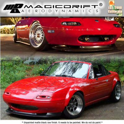 For 90-97 Mazda Miata NA GV GARAGE Front Lip + FD Side Skirt Extensions Body Kit
