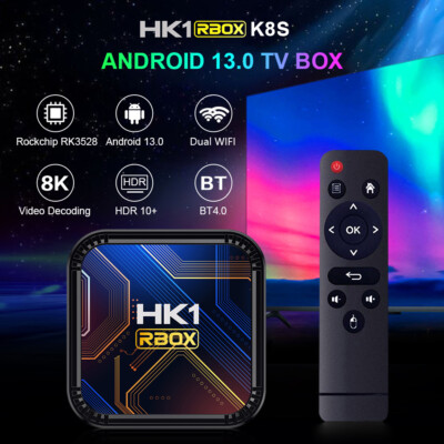 10Pcs/Lot Dhl Free HK1RBOX K8S Smart TV Box Android 13 RK3528 8K HDR10 WIFI6
