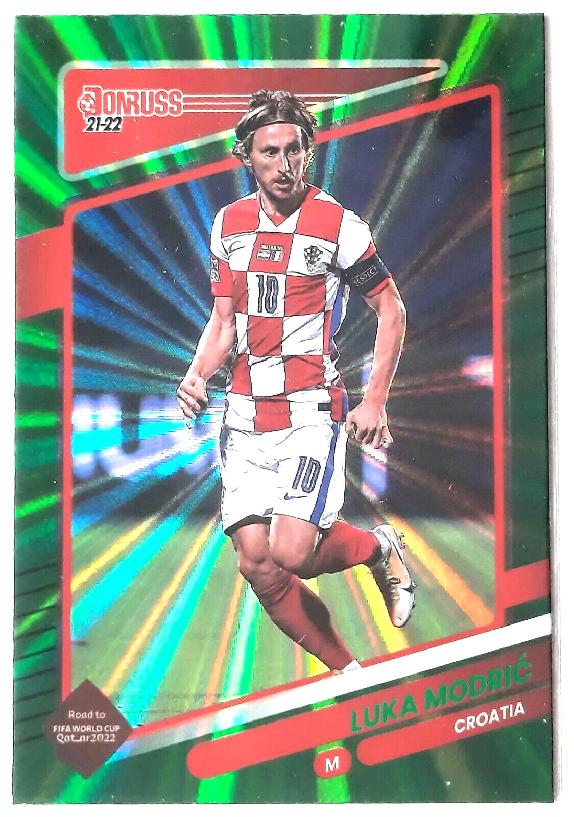 Luka Modric 2021 Donruss Green Laser Holo #37 - Real Madrid / Croatia 