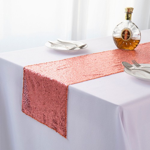 Silver Gold Glitter Bling Sequin Table Runner Xmas Sparkly Wedding Party Decor - Picture 19 of 31