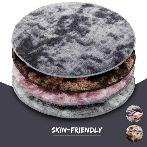 Floor Round Fluffy Rug Living Room Bedroom Extra Soft Shaggy Carpet Coffee Table - Picture 3 of 28