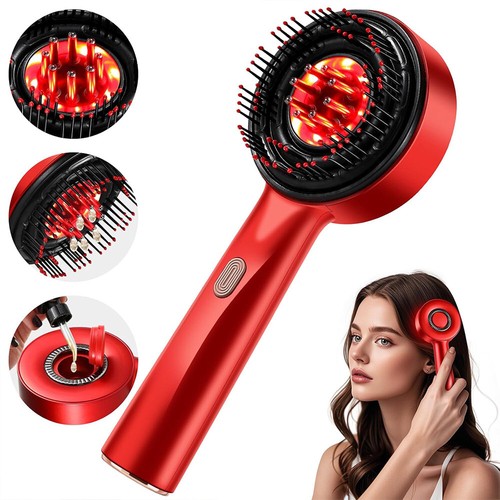 Electric Scalp Massage Comb Hair Growth, Red Light Therapy Brush Head Massager - Picture 3 of 20
