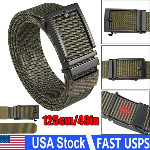 Tactical Men's Belt Adjustable Alloy Buckle Canvas Belt Quick Release Gun Belt