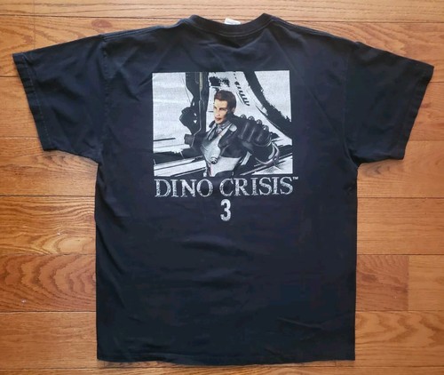 Vintage Dino Crisis 3 Promo T-Shirt size XL Black 2003 Capcom Playstation
