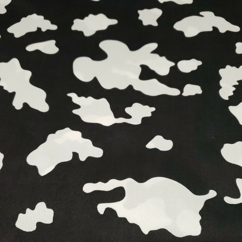 COUNTRY COW BLACK WHITE SPOTS PRINT POLY COTTON FABRIC 58" BY THE YARD - Picture 7 of 8
