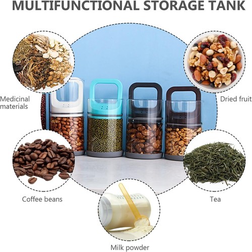 Coffee Beans Vacuum Sealed Tank Glass Moisture-proof Food Storage Container Jar - Picture 9 of 11